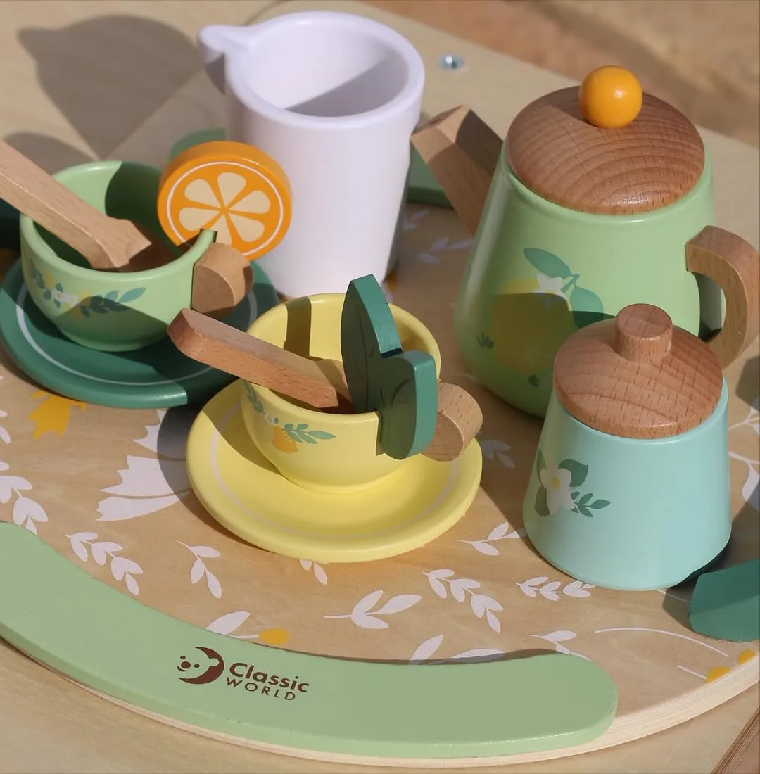 ست چای‌خوری چوبی Vintage Afternoon Tea Set — عکس ۱۰