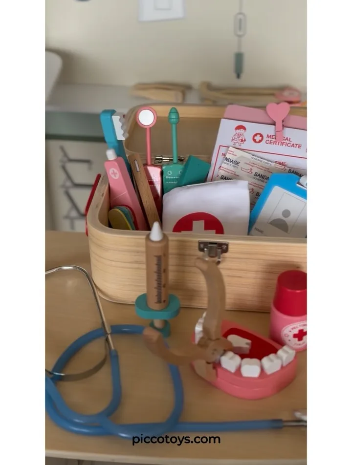 کیف دندانپزشکی چوبی ۲۷ تکه