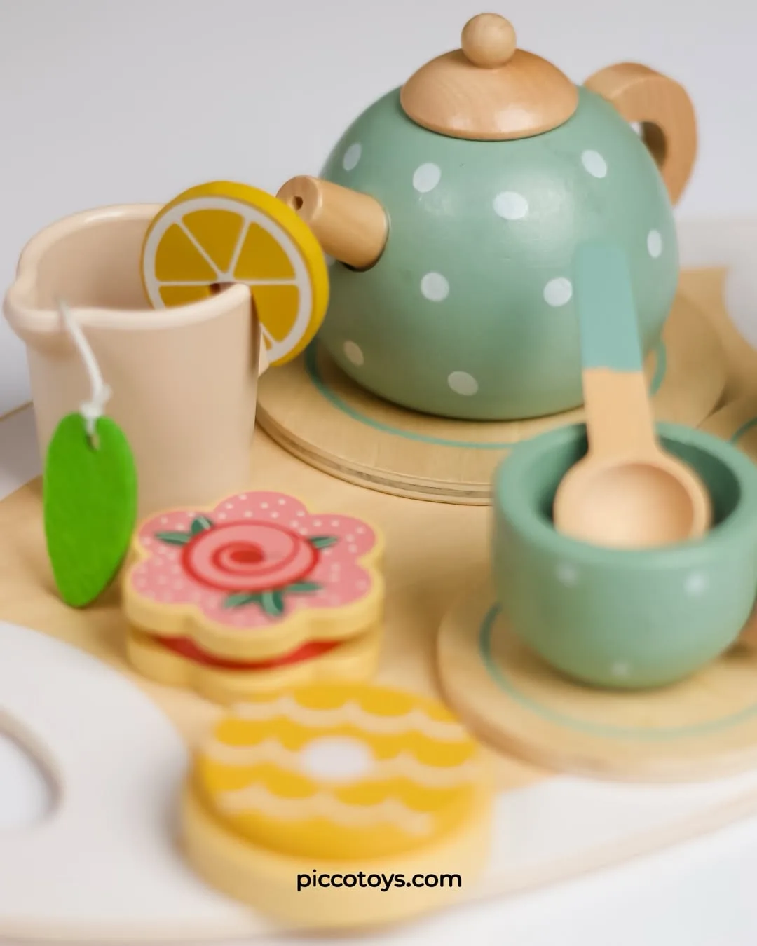 ست چای‌خوری چوبی کودک — عکس ۳