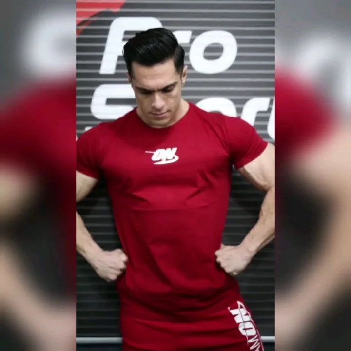 ست تیشرت و شلوار اسلش ورزشی ON، رنگ قرمز، جذب