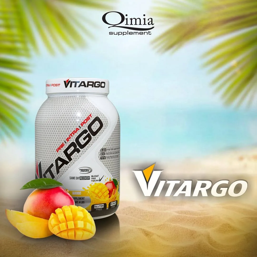 مکمل کربوهیدرات ویتارگو Vitargo، رنگ سفید، سیاه و قرمز، جنس پلاستیک، قوطی پلاستیکی