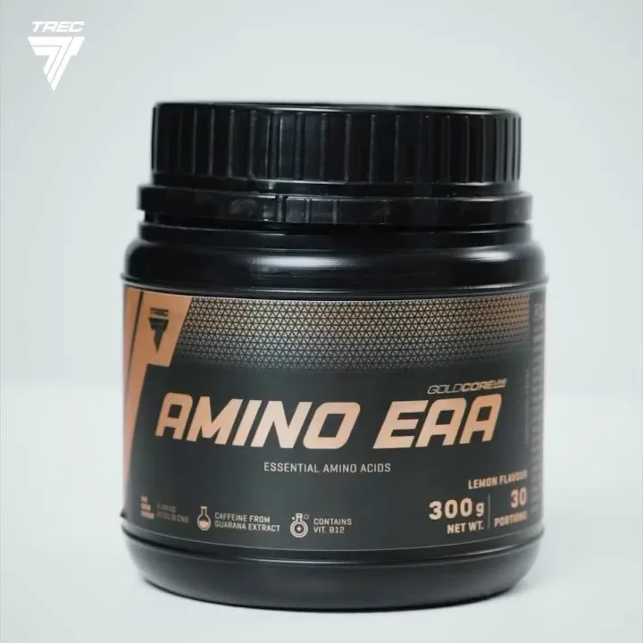 مکمل آمینو EAA Trec Nutrition، رنگ مشکی و مسی، جنس پلاستیک، ظرف پودر