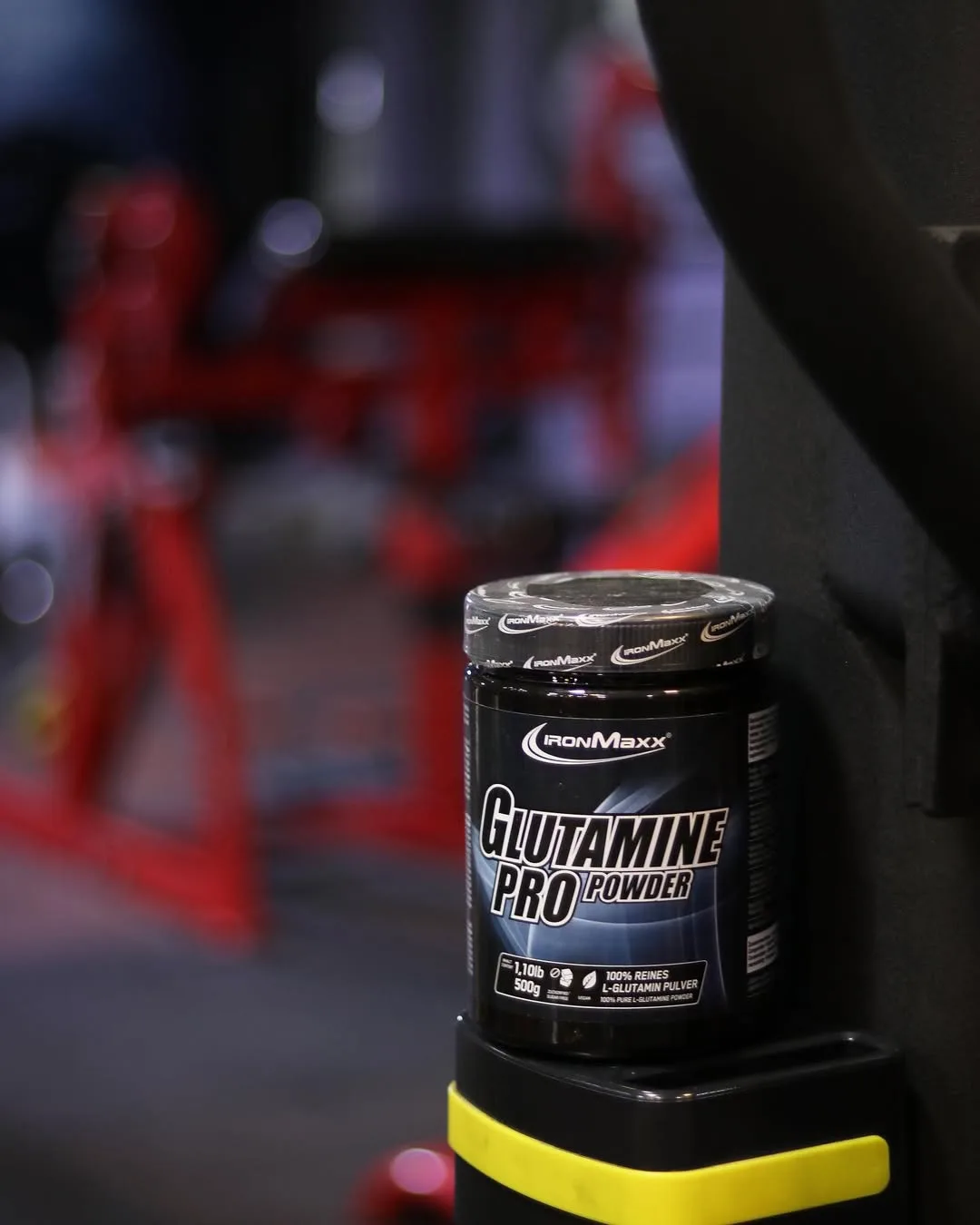 مکمل گلوتامین پرو IRONMAXX، رنگ مشکی، جنس پلاستیک، ظرف پودر