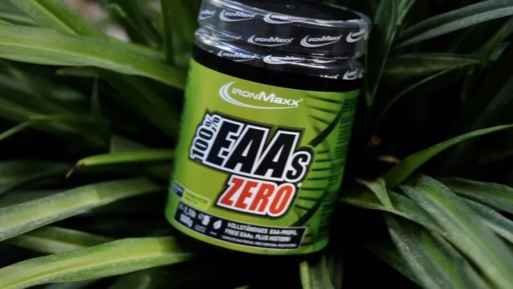 مکمل EAAs Zero IRONMAXX، رنگ سبز و مشکی، جنس پلاستیک، ظرف پودر