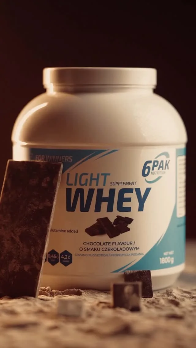 مکمل پروتئین Light Whey 6pack، رنگ سفید و آبی، جنس پلاستیک