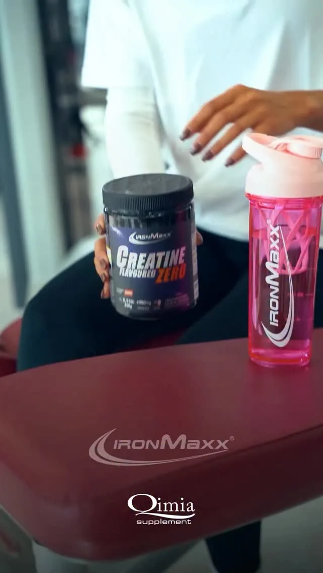 کراتین طعمدار زیرو IRONMAXX، رنگ مشکی و بنفش، جنس پلاستیک، ظرف پودر