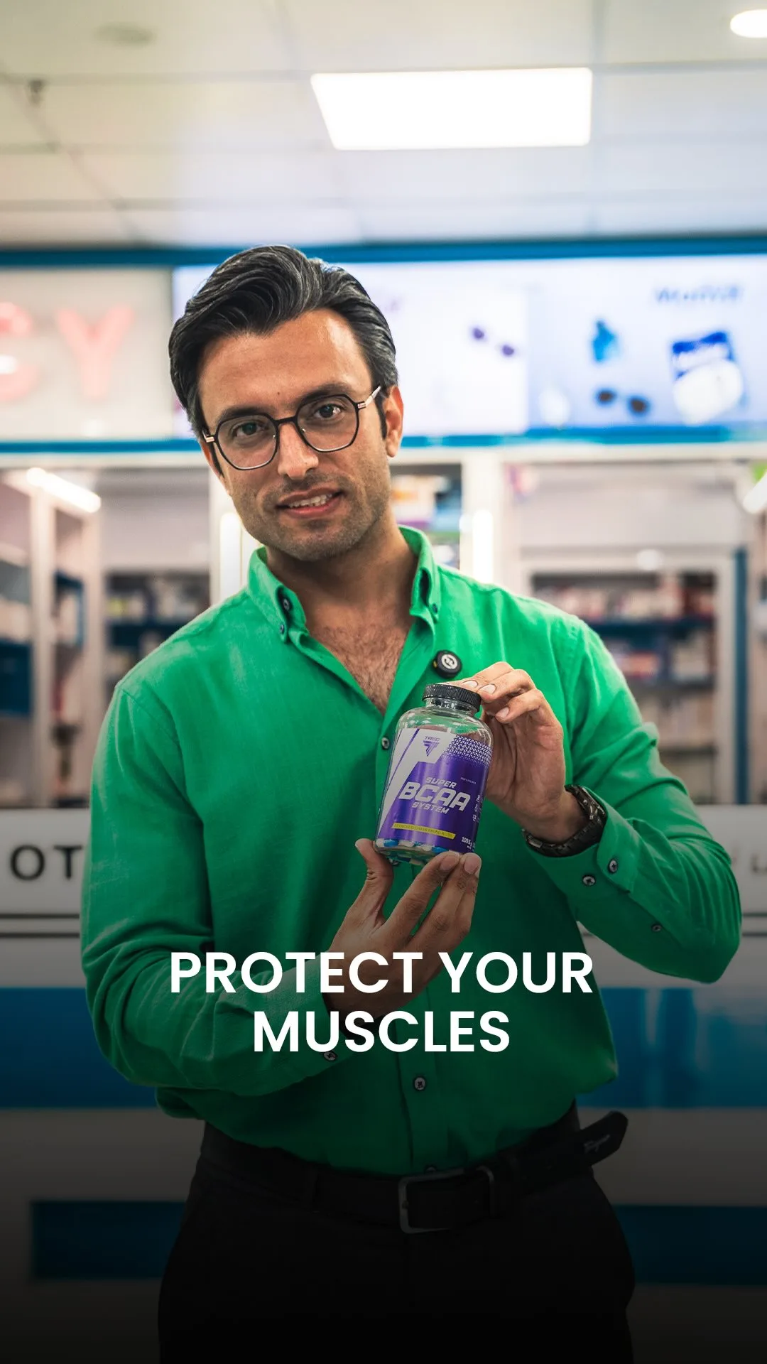 مکمل SUPER BCAA ترک، رنگ سبز، مشکی و سفید، جنس پلاستیک، قوطی مکمل