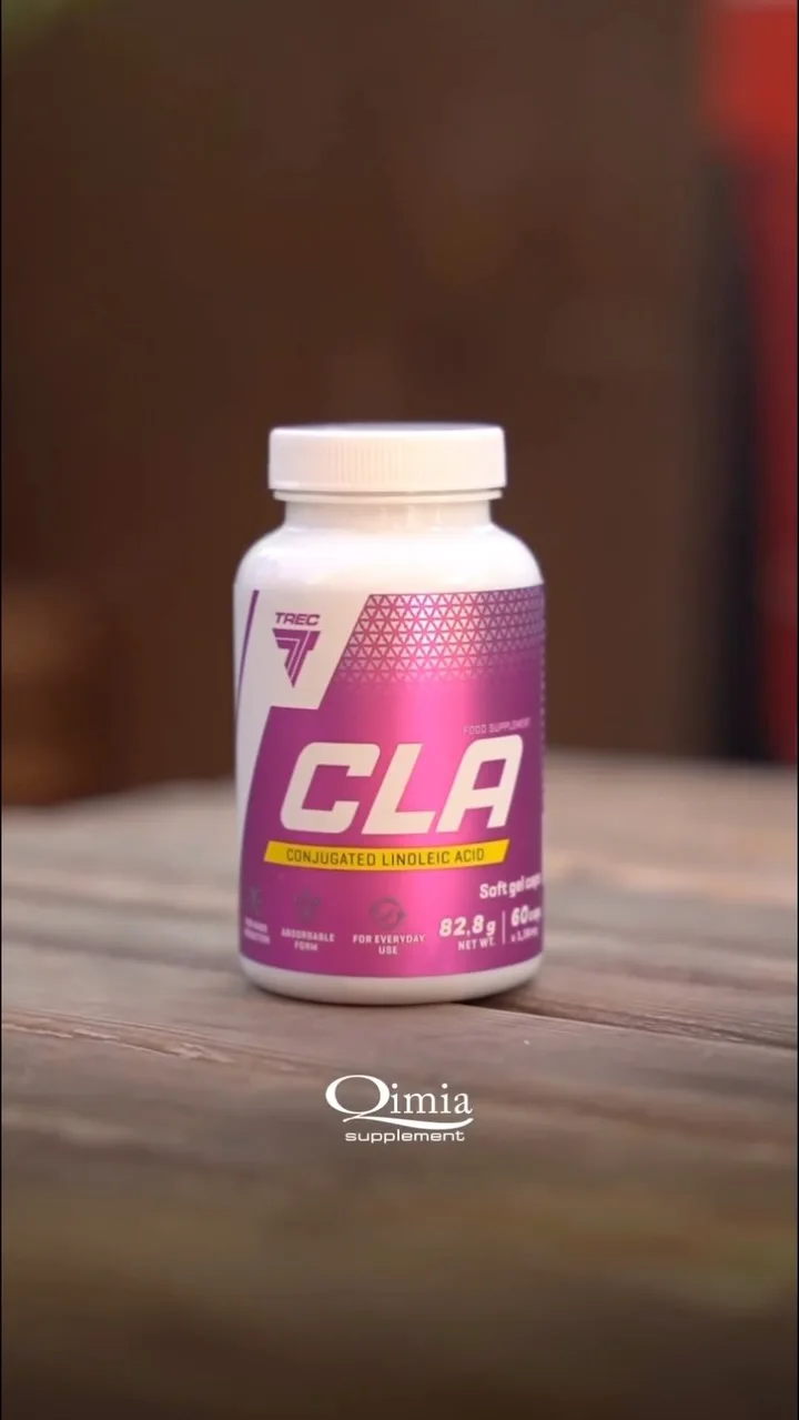 مکمل CLA، رنگ سفید و صورتی، جنس پلاستیک، قوطی مکمل کپسولی