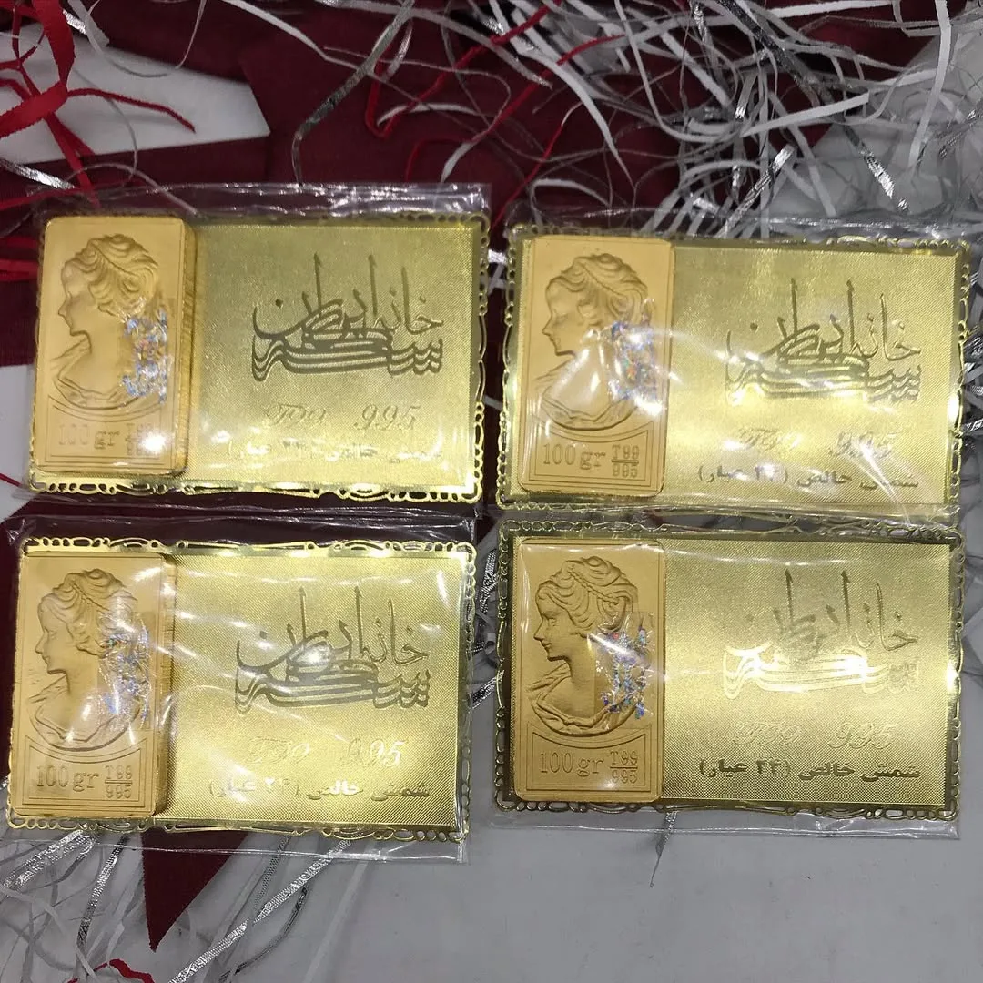 شمش طلا ۱۰۰ گرمی طرح ونوس