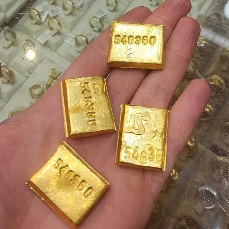 شمش طلا، رنگ طلایی، مستطیلی کوچک