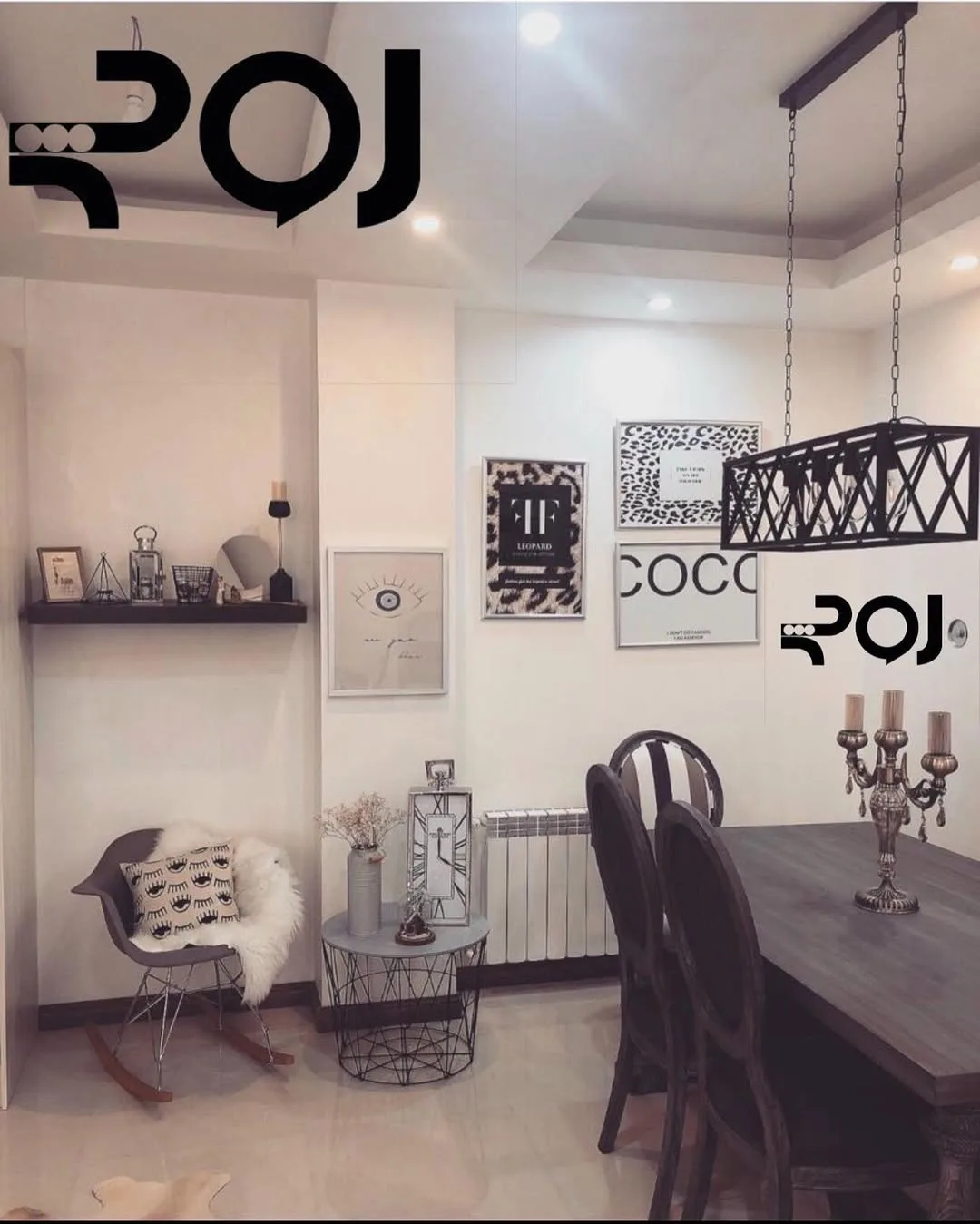 آویز کانتری ۴ شعله طول ۷۵