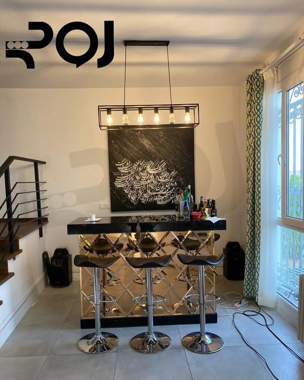 آویز کانتری ۶ شعله طول ۱۰۰