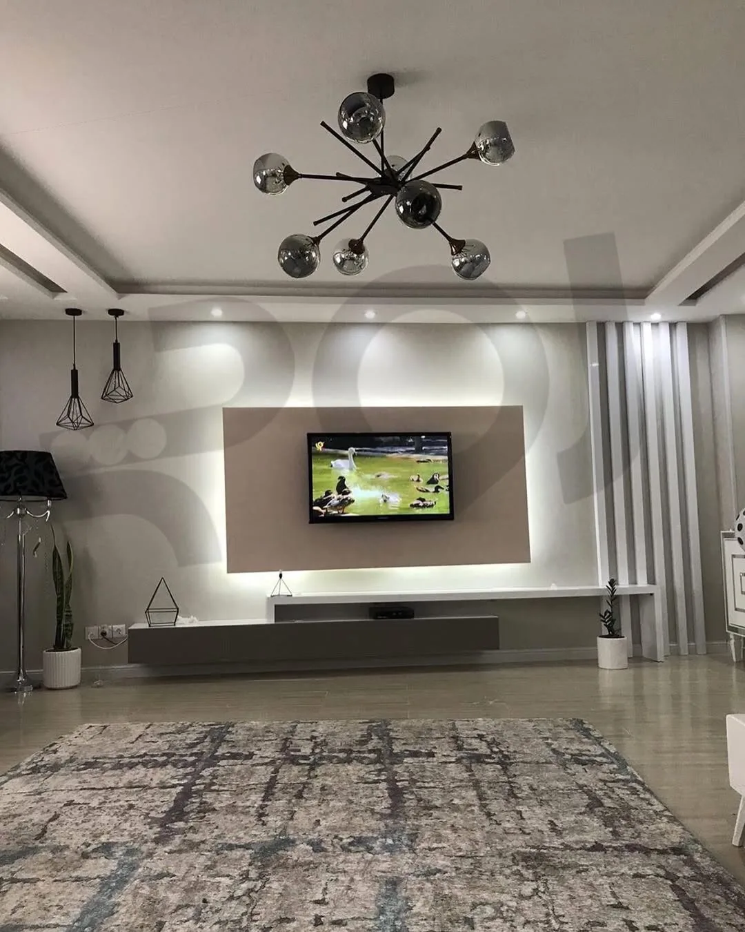 آویز ۸ شعله گلس دودی