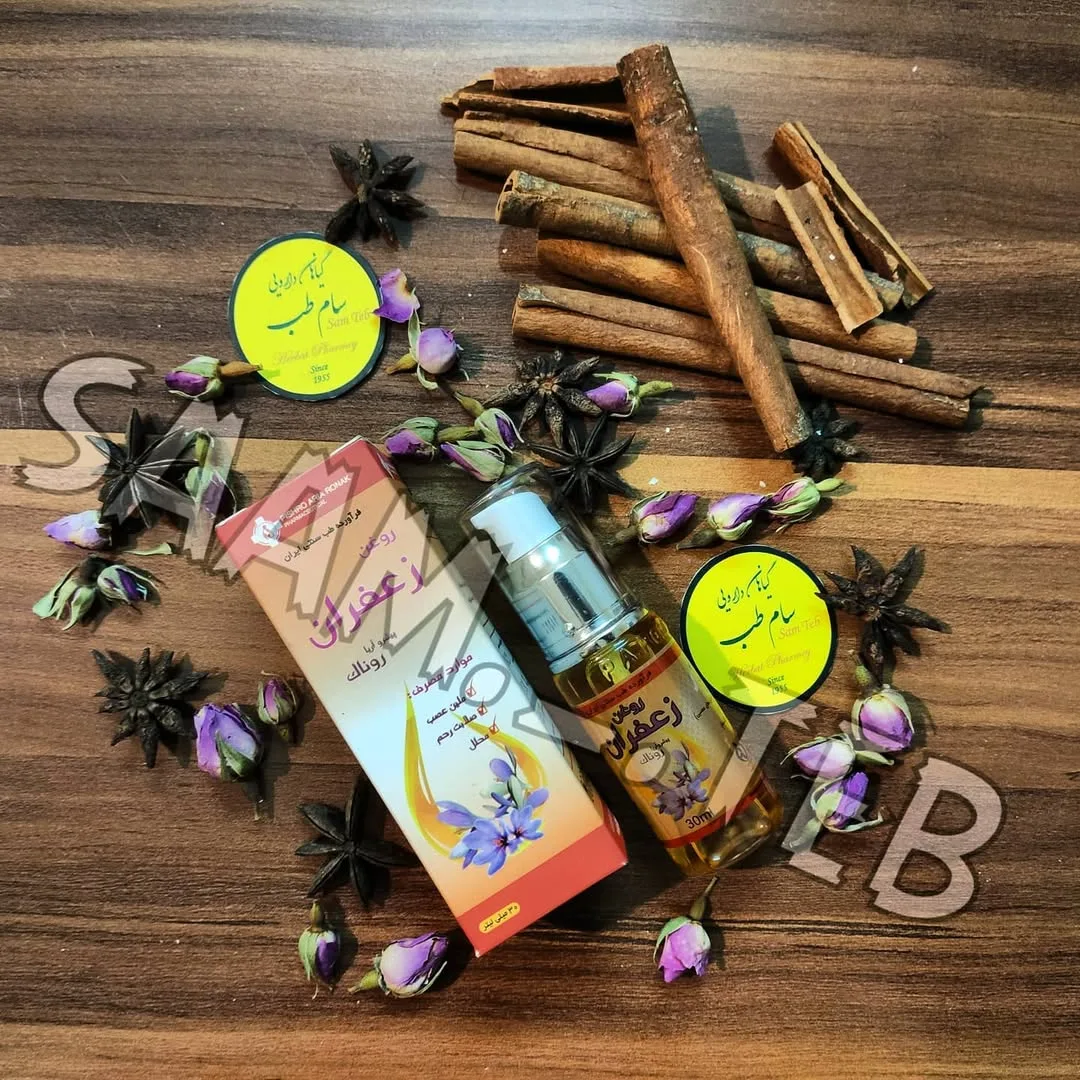 روغن زعفران آریا روناک، رنگ زرد و نارنجی، قطره‌چکانی ۳۰ میلی‌لیتر
