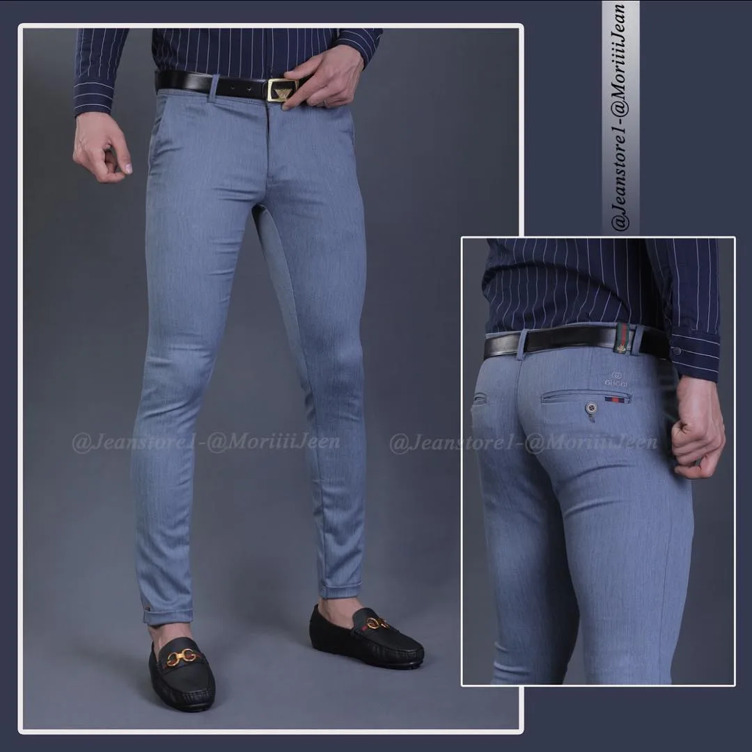 شلوار پارچه‌ای، رنگ طوسی، جذب کوتاه