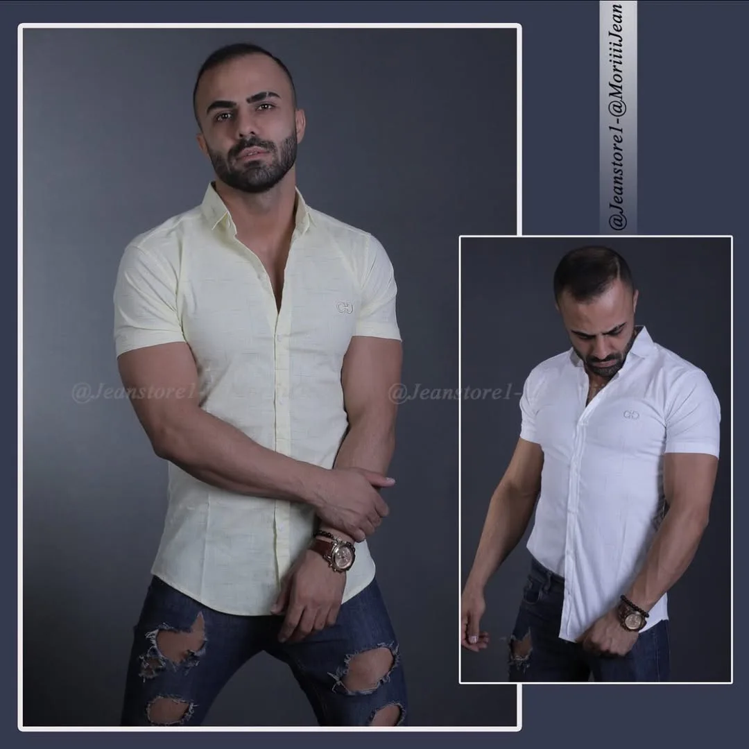 شومیز، رنگ زرد کمرنگ و سفید، آستین کوتاه، یقه دار، جذب