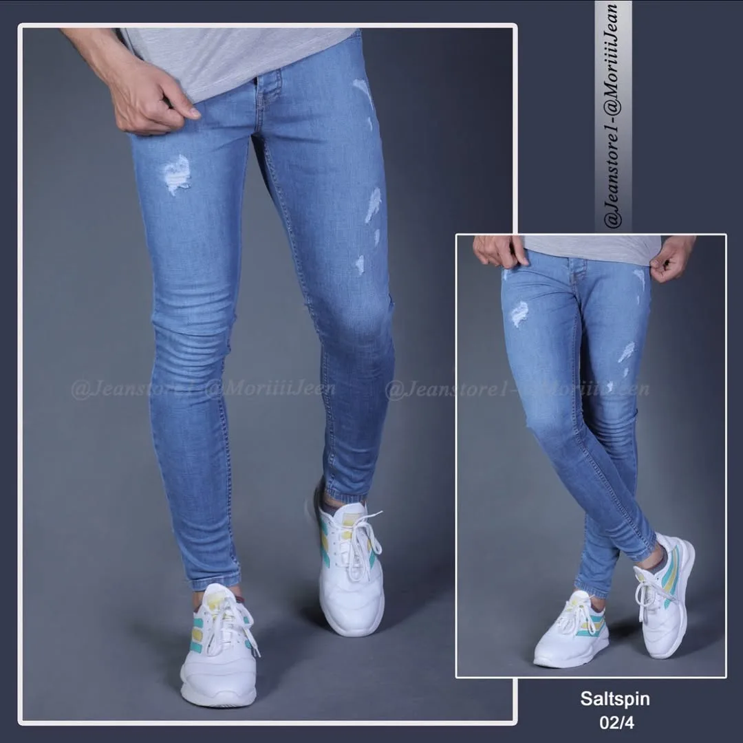 شلوار جین مردانه، رنگ آبی، جذب