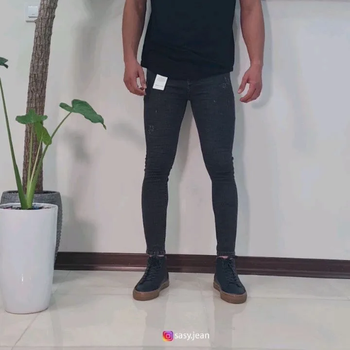 شلوار جین مردانه، رنگ مشکی، جذب