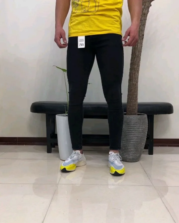 شلوار جین مردانه، رنگ مشکی، جذب
