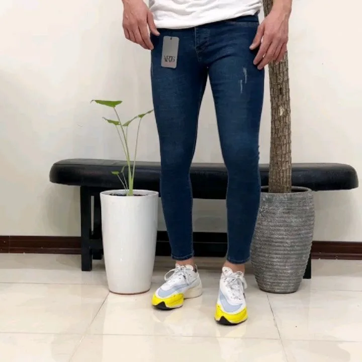 شلوار جین مردانه، رنگ سرمهای، جذب