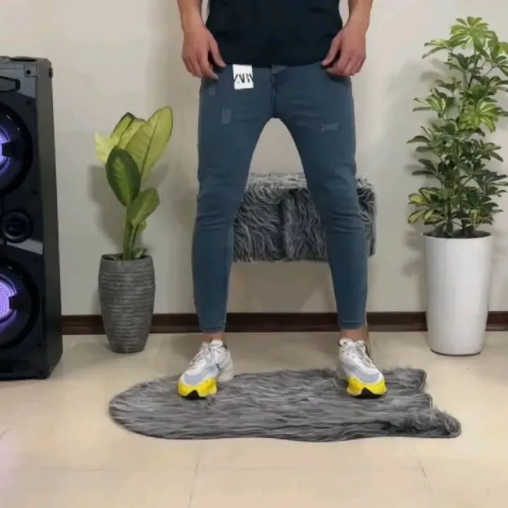 شلوار جین مردانه، رنگ آبی خاکستری، جذب
