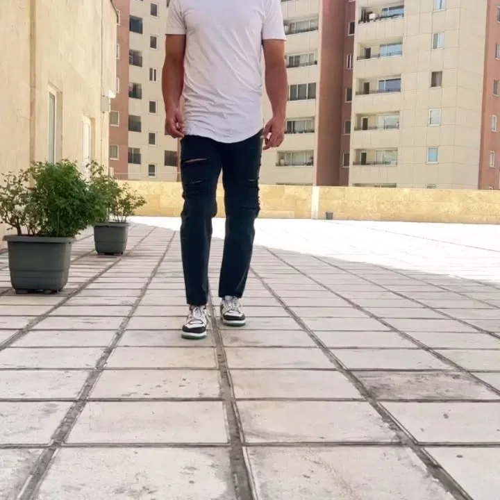 شلوار جین مردانه، رنگ سرمهای، جذب، پاره