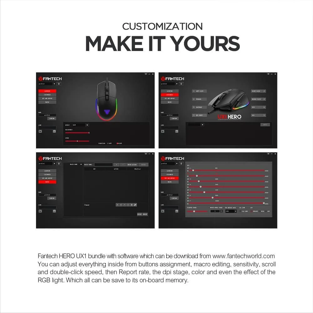 موس گیمینگ UX1 HERO — عکس ۸