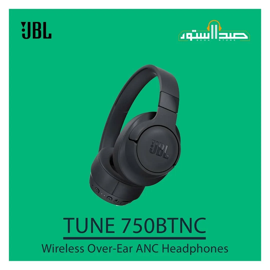 هدفون بی‌سیم نویزکنسلینگ Tune 750BTNC جی‌بی‌ال، رنگ مشکی، جنس پلاستیک، دورگوش