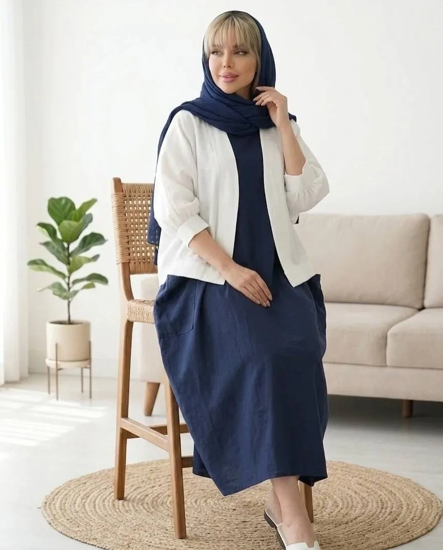 ست سارافون خمره‌ای و کت نخی — عکس ۵