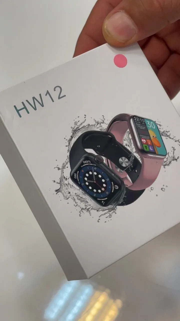 ساعت هوشمند HW12، رنگ سفید، جنس مقوا، مکعب