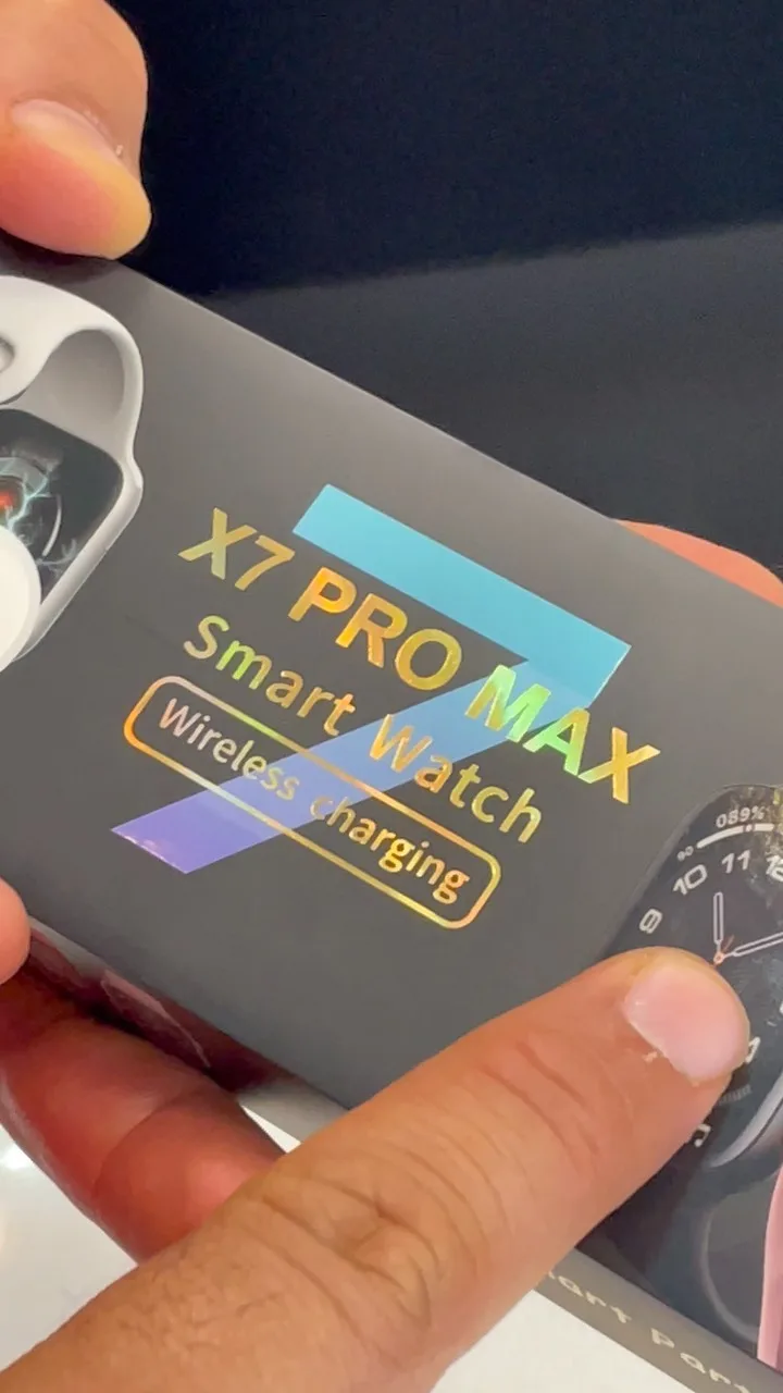 ساعت هوشمند X7 Pro Max، رنگ خاکستری و طلایی، جنس مقوا، مستطیلی