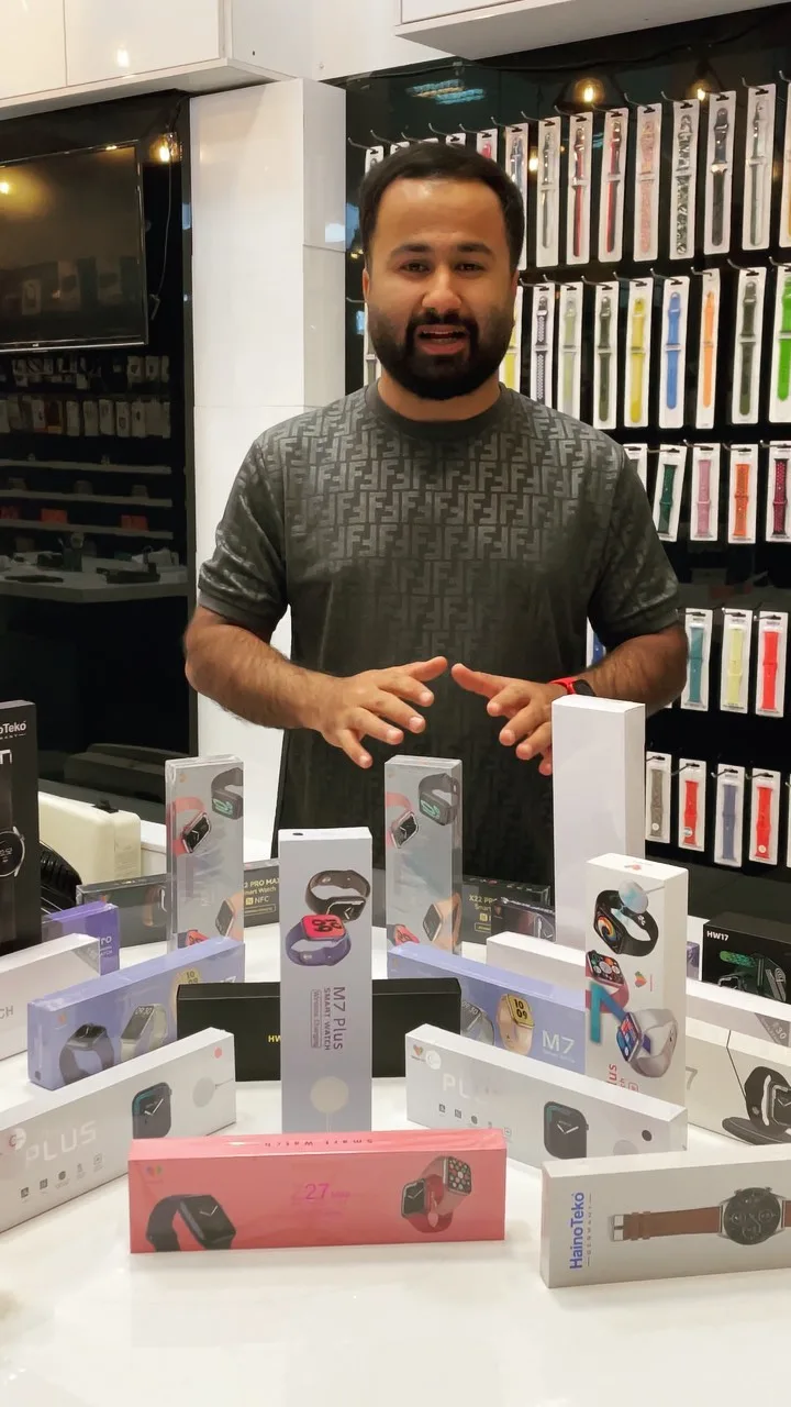 ساعت هوشمند M7 Plus Haino Teko، رنگ سفید، مشکی و صورتی، دیجیتال