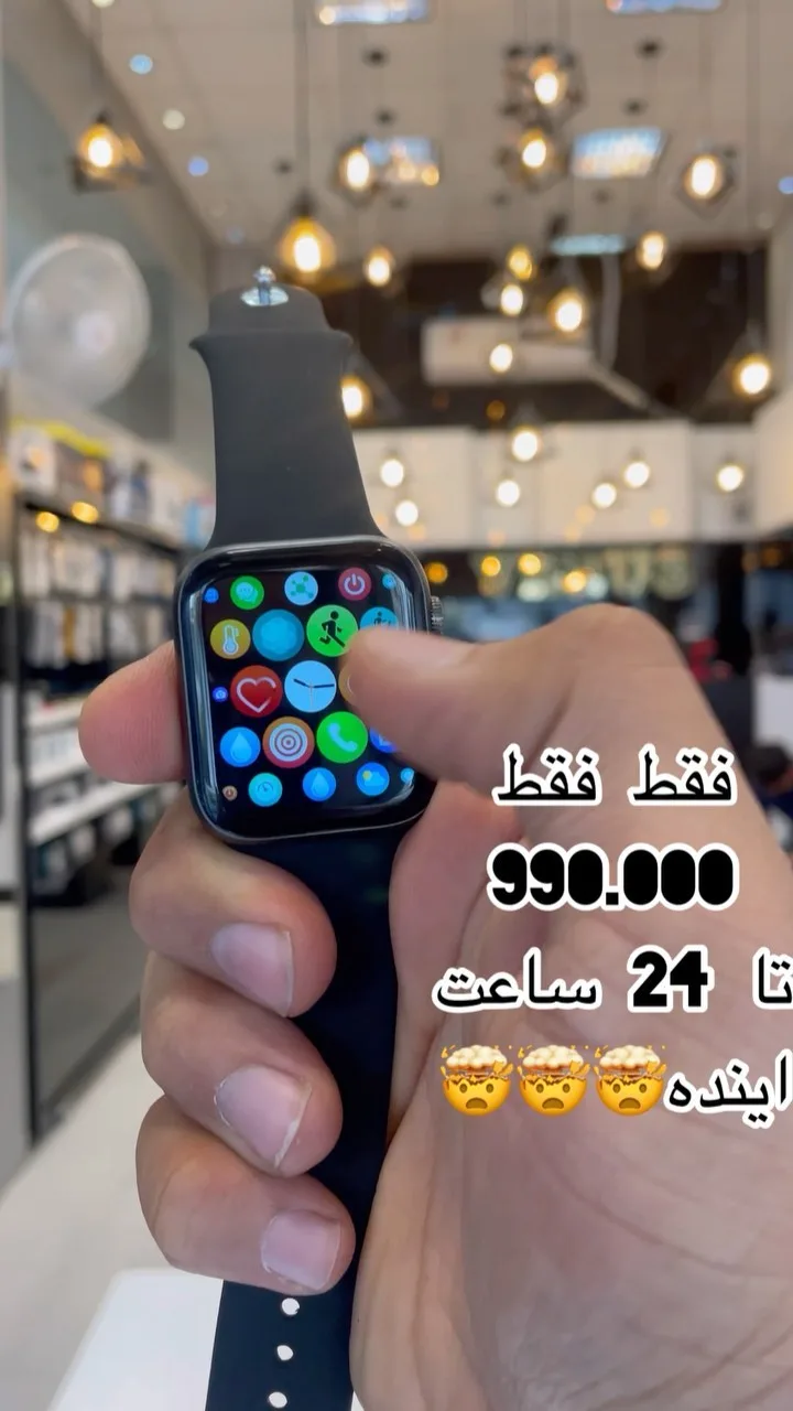 ساعت هوشمند، رنگ مشکی، مستطیلی، بند سیلیکونی