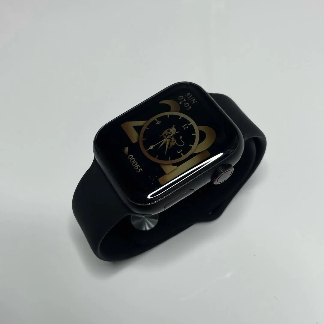 ساعت هوشمند watch7 hw67mini، رنگ مشکی، جنس پلاستیک و شیشه، مربع، بند سیلیکونی