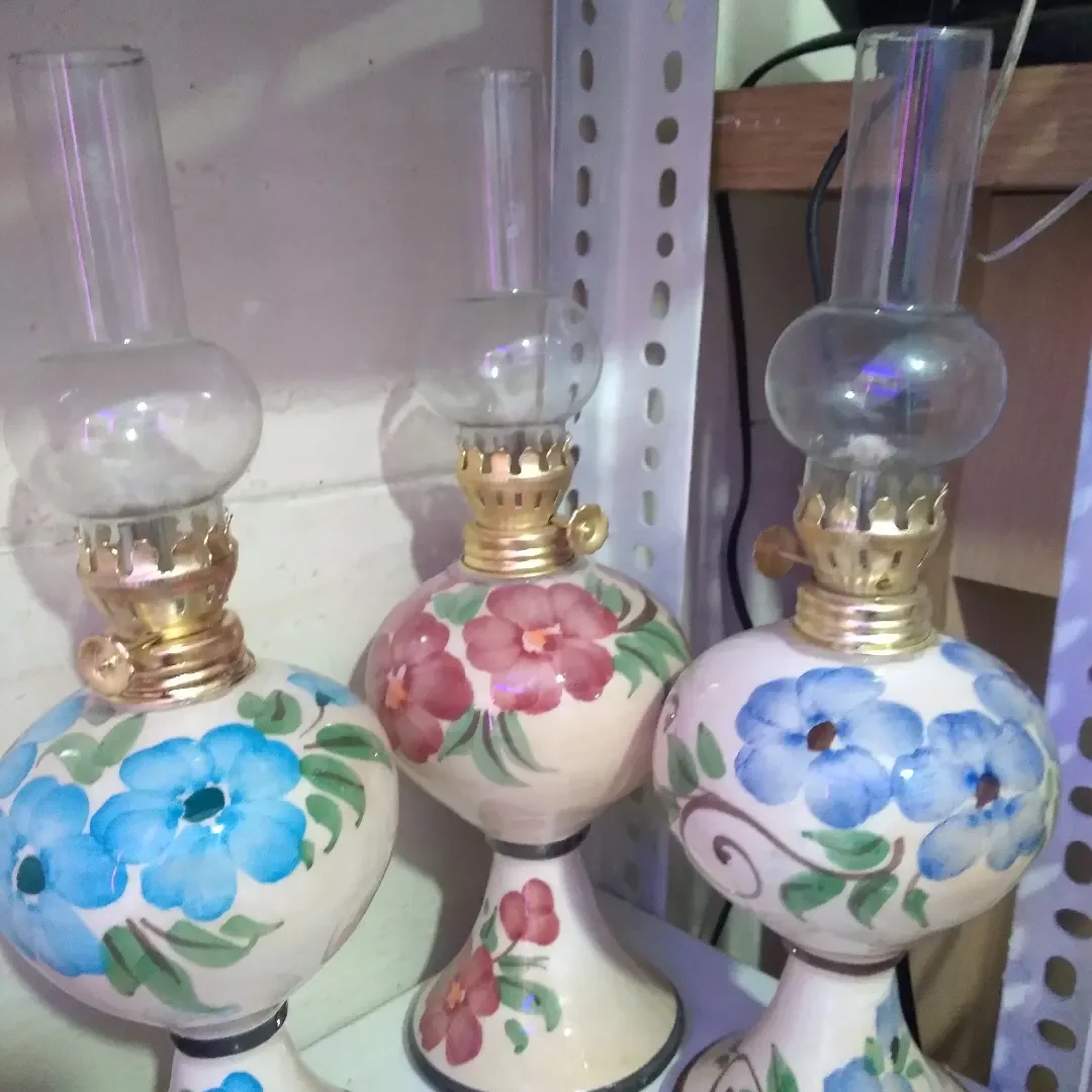 فانوس گلدار سفالی