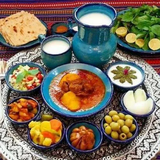 ست سفالی فیروزه، رنگ آبی، جنس سرامیک، پارچ و کاسه