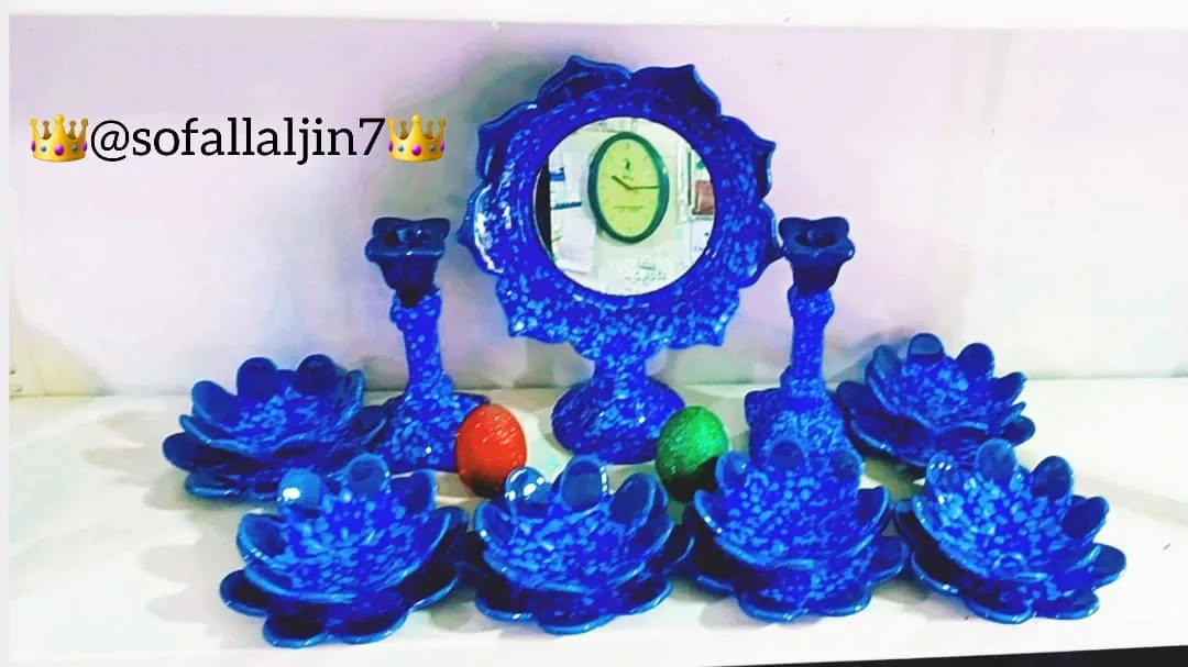 ست هفتسین سفالی آبی