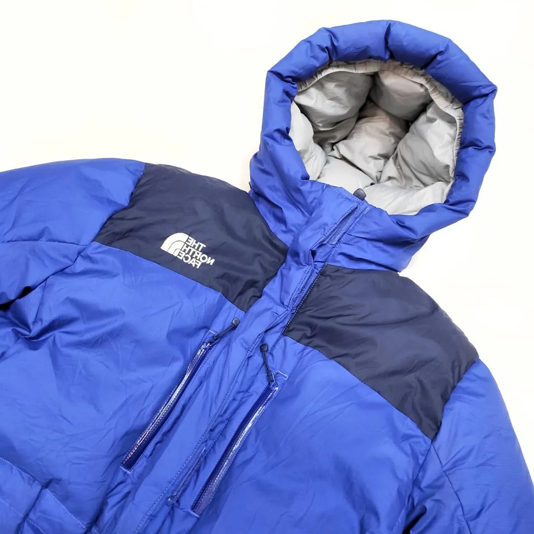 کاپشن پر سنگین مانتویی THE NORTH FACE، رنگ آبی و سرمهای، کلاهدار، زیپدار