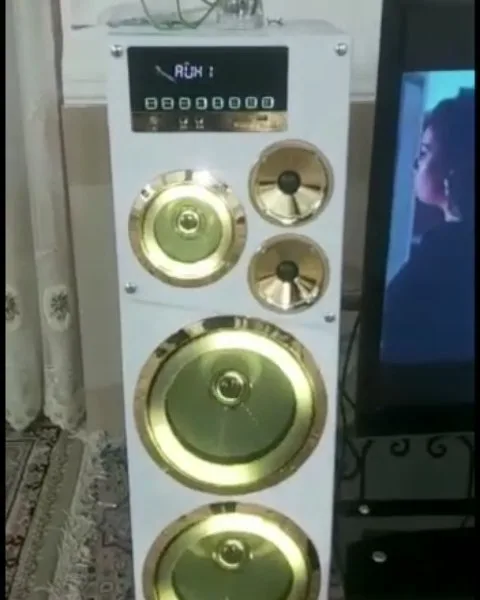 اسپیکر مکسیدر RL12 سفید، رنگ طلایی، جنس پلاستیک و فلز، ایستاده چندباندی
