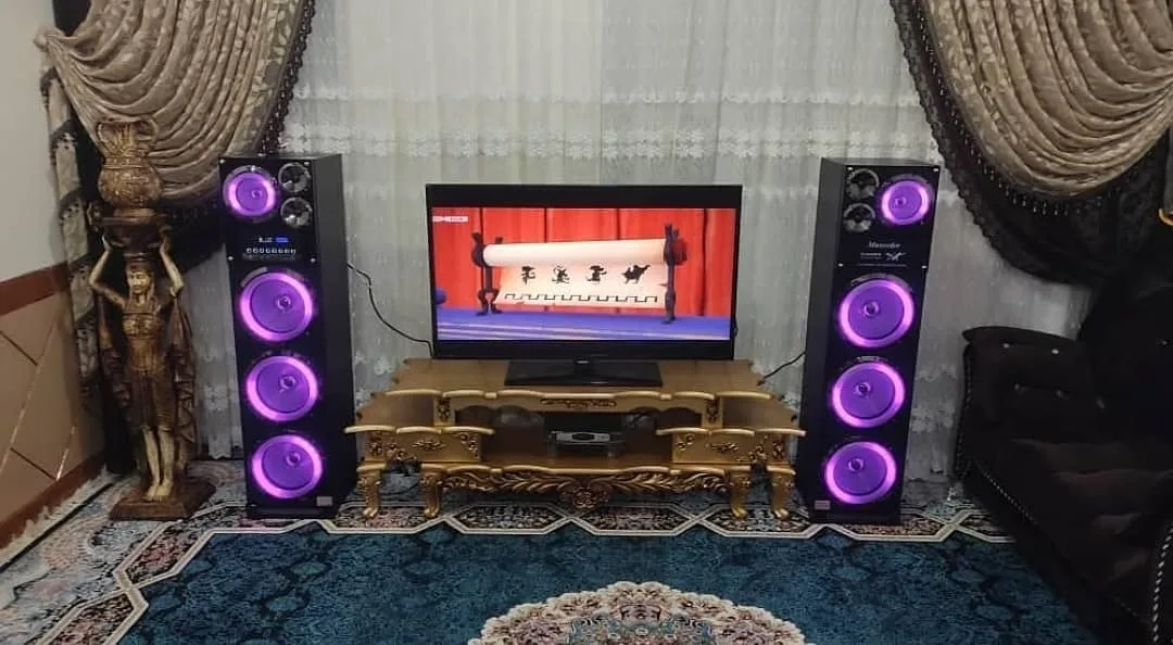 اسپیکر RL10 مکسیدر، رنگ سیاه و بنفش، جنس پلاستیک و فلز، ایستاده بزرگ