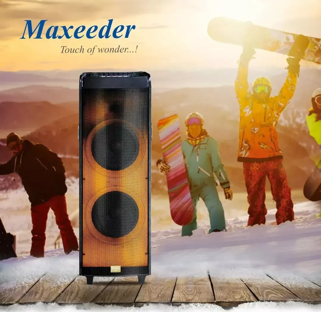 اسپیکر MaxiBox مکسیدر، رنگ مشکی و نارنجی، جنس پلاستیک، ایستاده قابل‌حمل