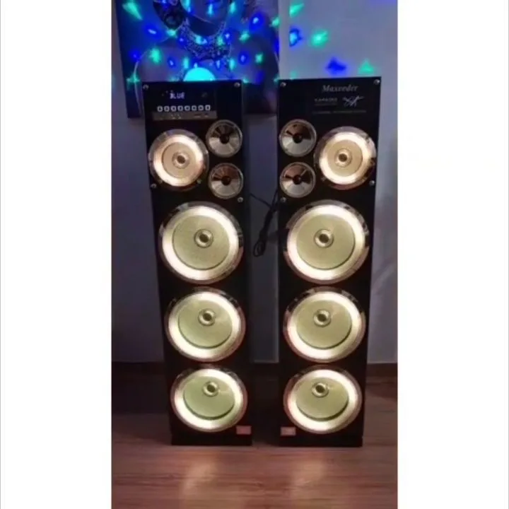 اسپیکر RL 114 سوپر باس مکسیدر، رنگ مشکی و طلایی، جنس پلاستیک، ایستاده، چند ووفر