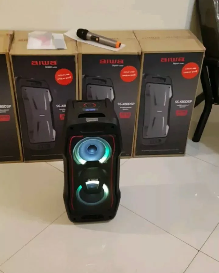 اسپیکر SS-X80DSP آیوا، رنگ مشکی و رنگینکمان، جنس پلاستیک، ایستاده