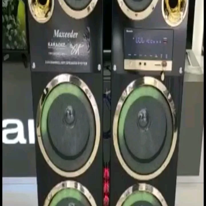 اسپیکر مکسیدر TN 109، رنگ مشکی، طلایی و سبز، جنس پلاستیک و فلز، ایستاده، مدل کارائوکه