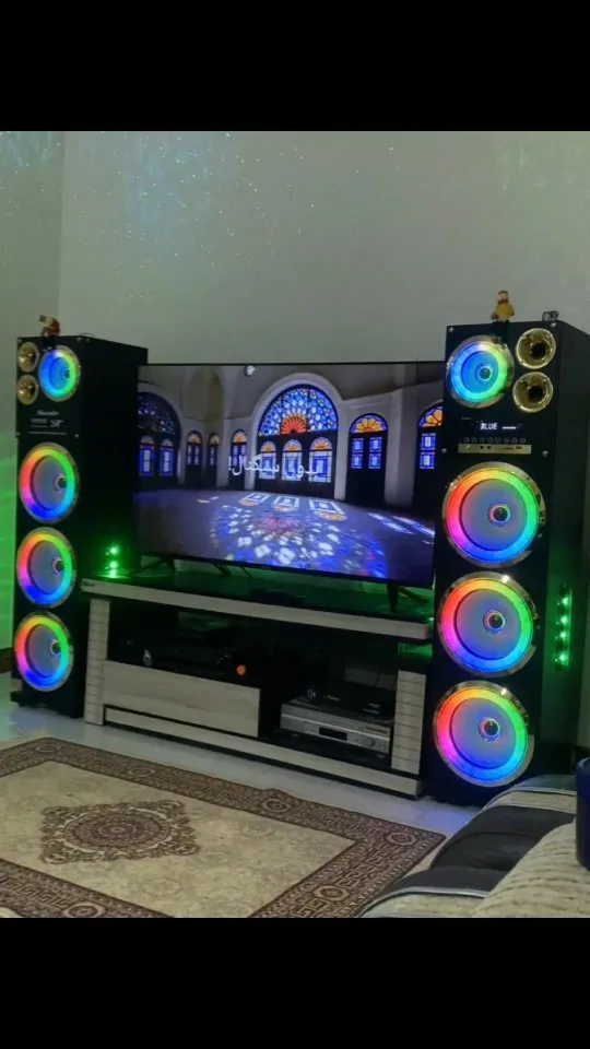 اسپیکر خانگی مکسیدر، رنگ مشکی و رنگینکمان، جنس پلاستیک، ایستاده، جفت