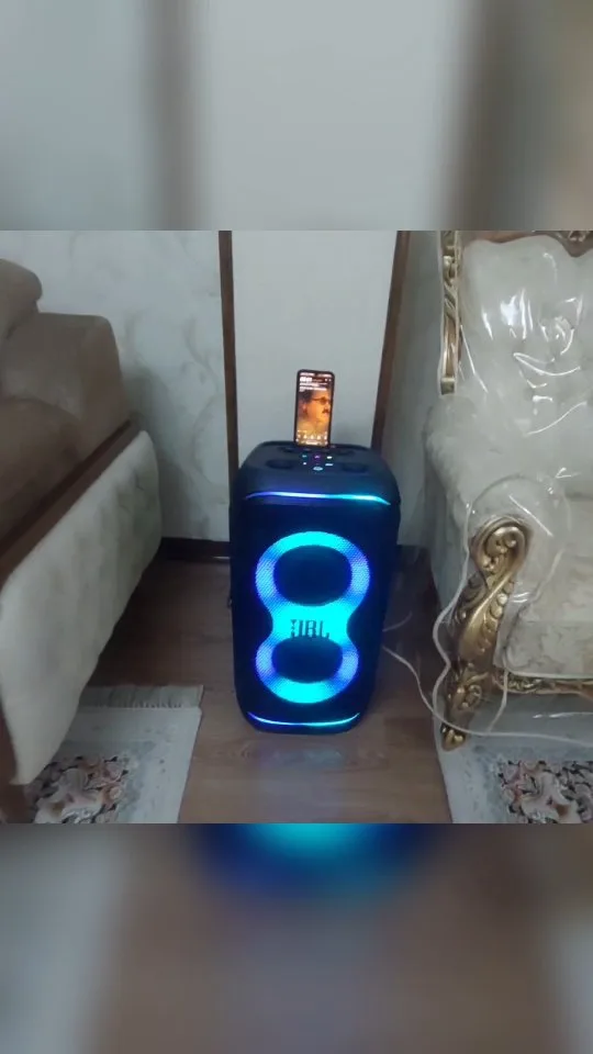 اسپیکر Stage 320 JBL، رنگ مشکی و آبی، جنس پلاستیک، ایستاده