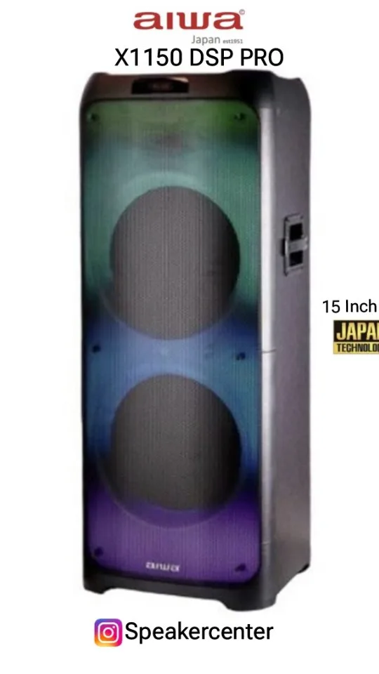 اسپیکر X1150 DSP PRO آیوا، رنگ سیاه و سبز، جنس پلاستیک، مستطیلی، چراغ‌دار