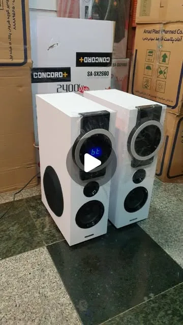 اسپیکر SA-SX2660 کنکورد پلاس، رنگ سفید، جنس چوب و پلاستیک، جفت ستونی