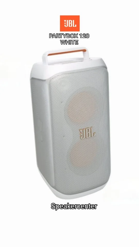 اسپیکر PartyBox Club 120 سفید JBL، رنگ نارنجی، جنس پلاستیک، قابل حمل دستهدار