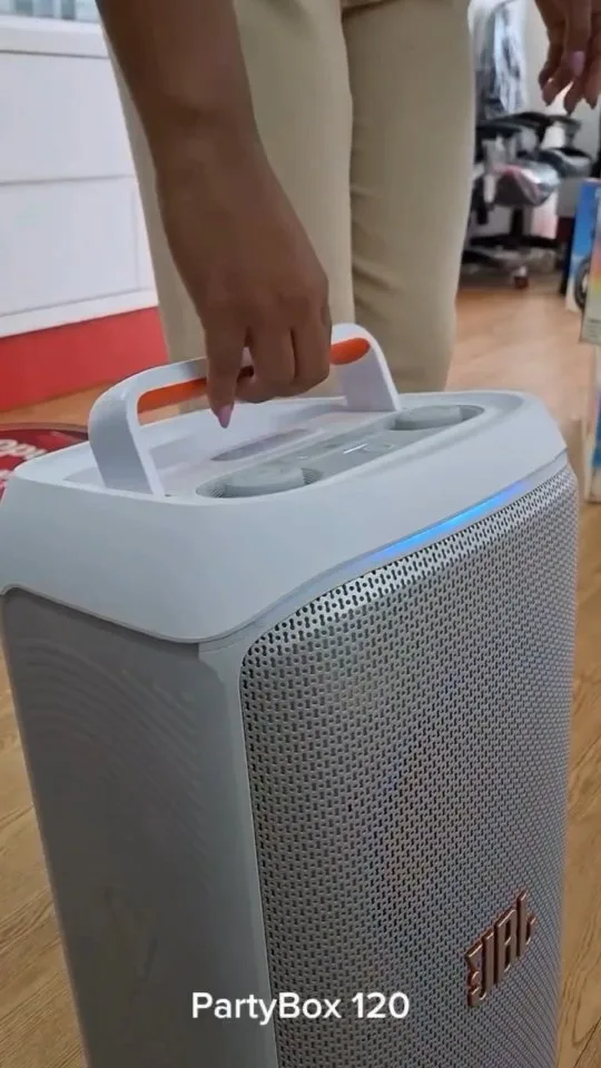 اسپیکر PartyBox Club 120 سفید JBL، رنگ خاکستری، جنس پلاستیک، ایستاده مستطیلی